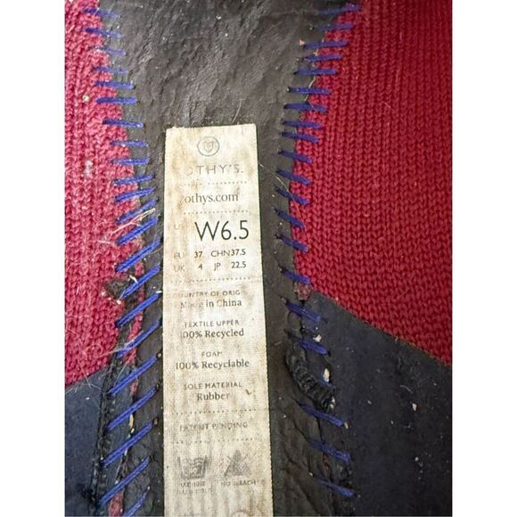 Rothy's The Flat Shoes Round Toe Red  Upper  Womens Size 6.5 - Picture 11 of 11